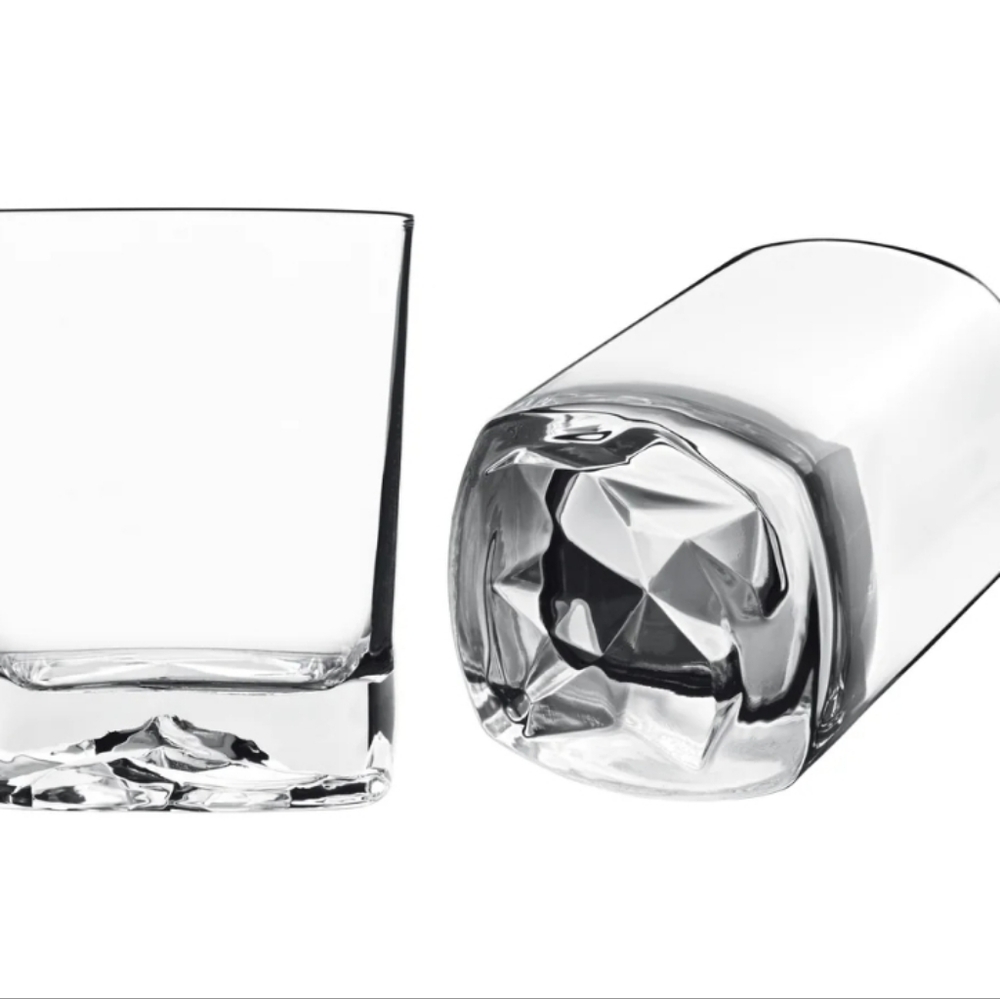 7 x Lead Free Crystal Glass - On the Rocks